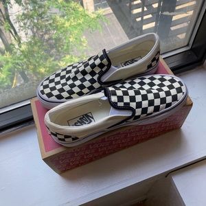 Like New Vans Checkered Slip Ons
